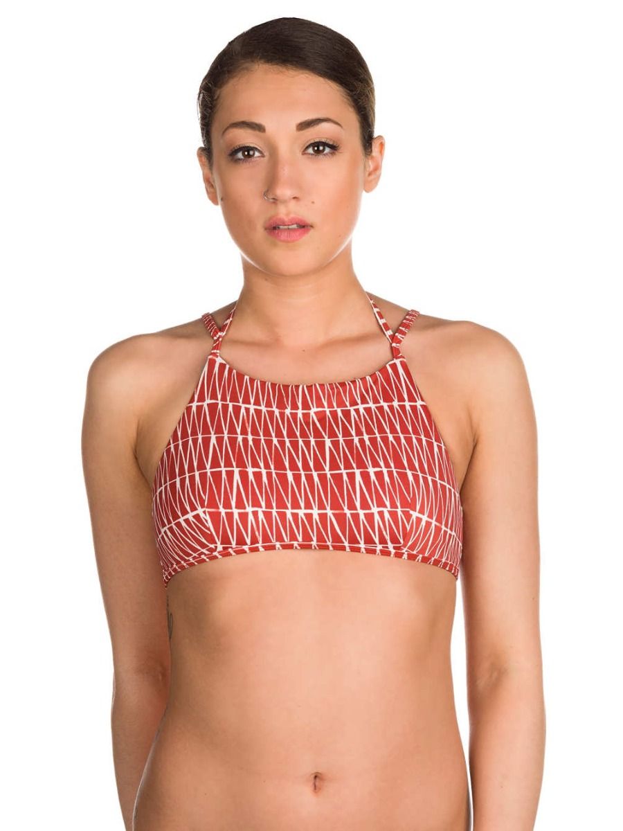 Bikini Sutien RVCA Triangle Row Havana red XS