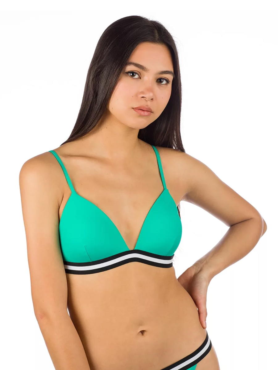 Bikini Top Malibu Finish Line Molded Bra Tropic Leaf